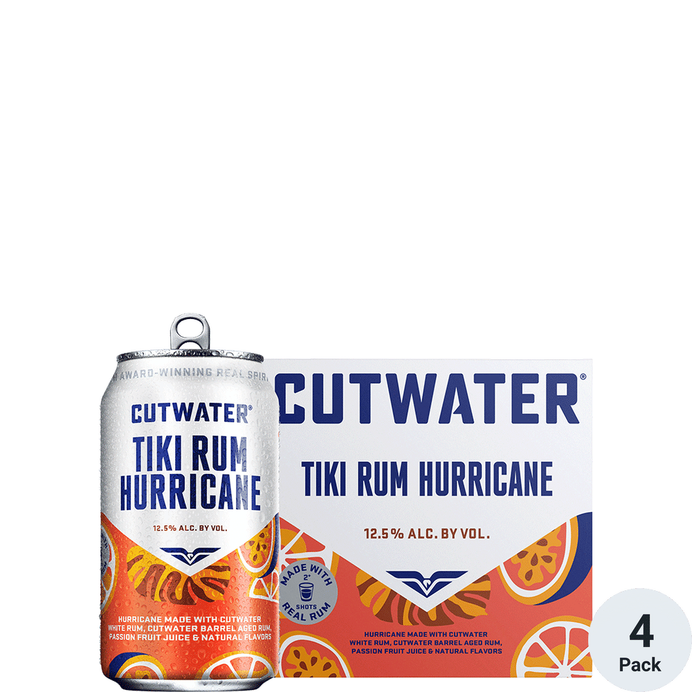 Cutwater Tiki Rum Hurricane 4pk-12oz Cans