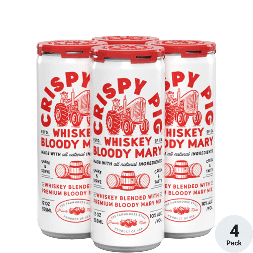 Crispy Pig Whiskey Bloody Mary 4pk-12oz Cans