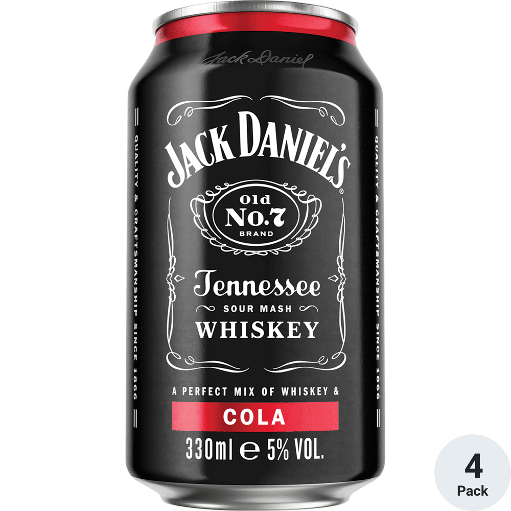 Jack Daniels Whiskey & Cola 4pk-12oz Cans