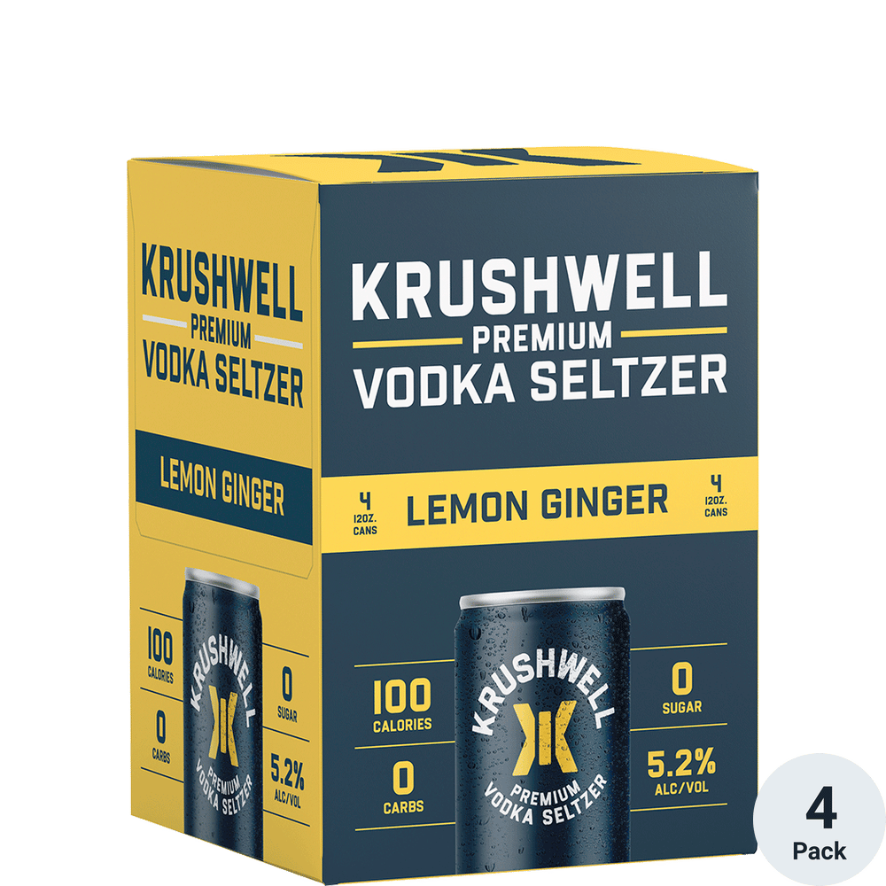 Krushwell Lemon Ginger Vodka Seltzer Total Wine & More