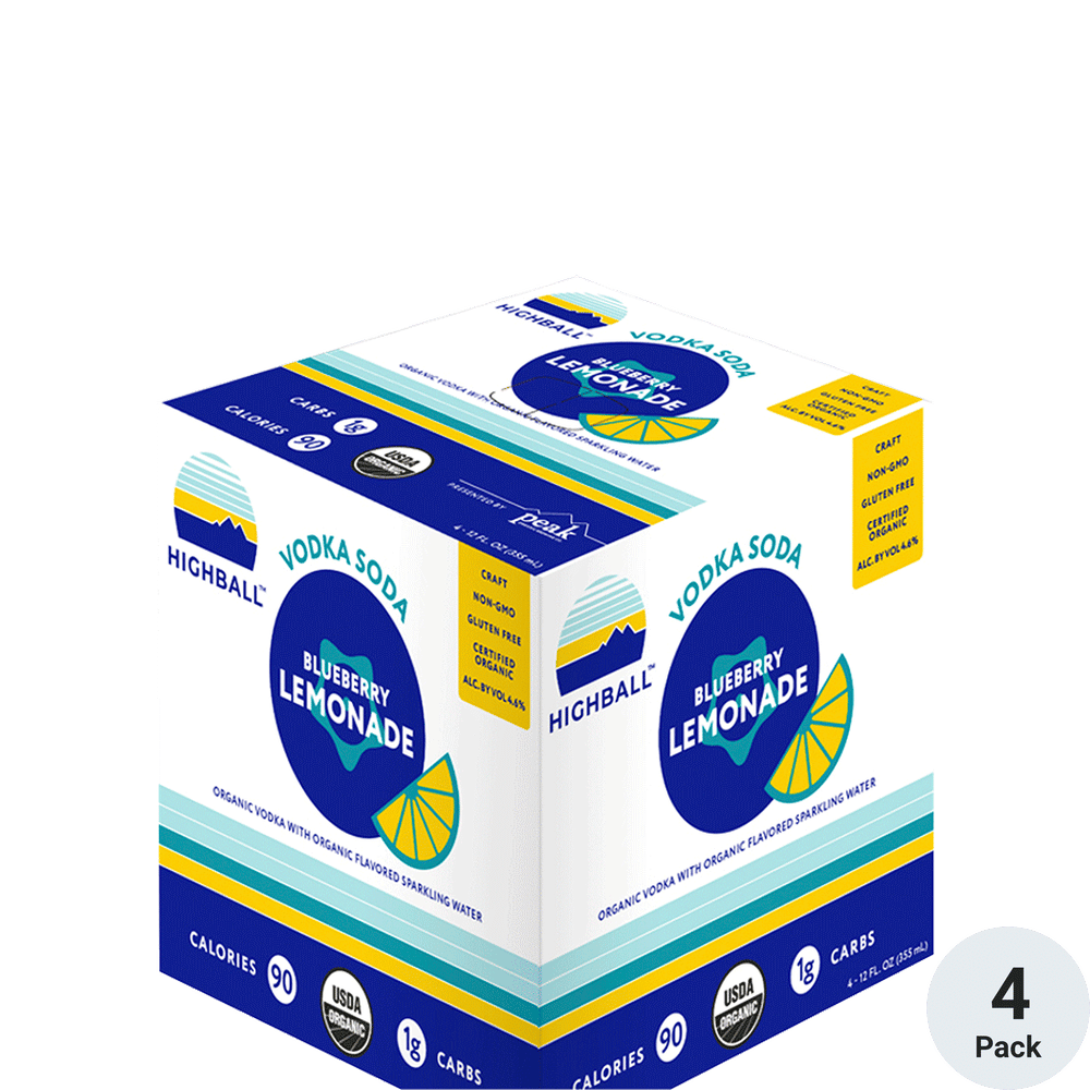 Peak Organic Highball Blueberry Lemon Vodka Soda Total Wine & More