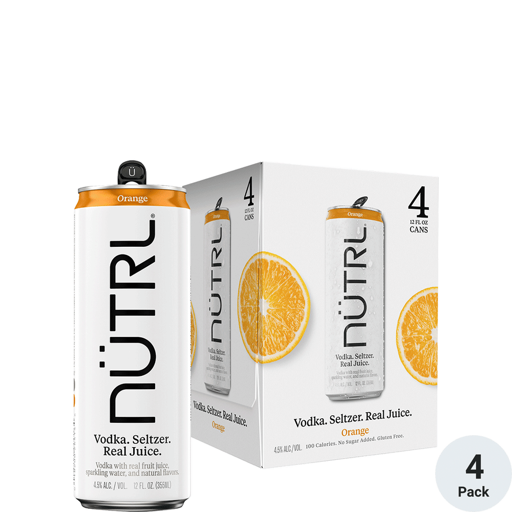 NUTRL Orange Hard Seltzer | Total Wine & More - 4pk-12oz Cans