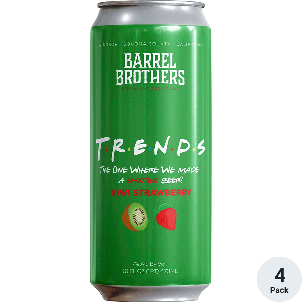 Barrel Brothers Trends Kiwi Strawberry 4pk-16oz Cans