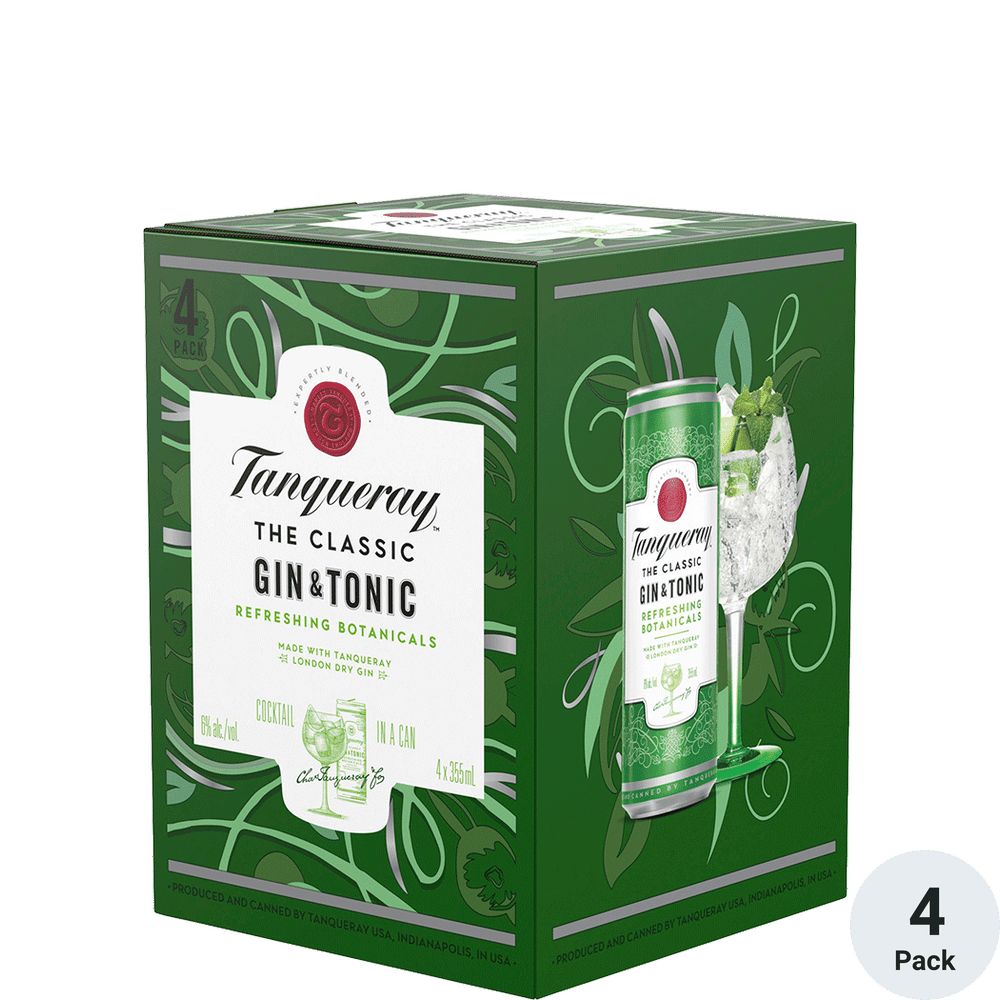 Tanqueray London Dry Gin & Tonic 4pk-12oz Cans
