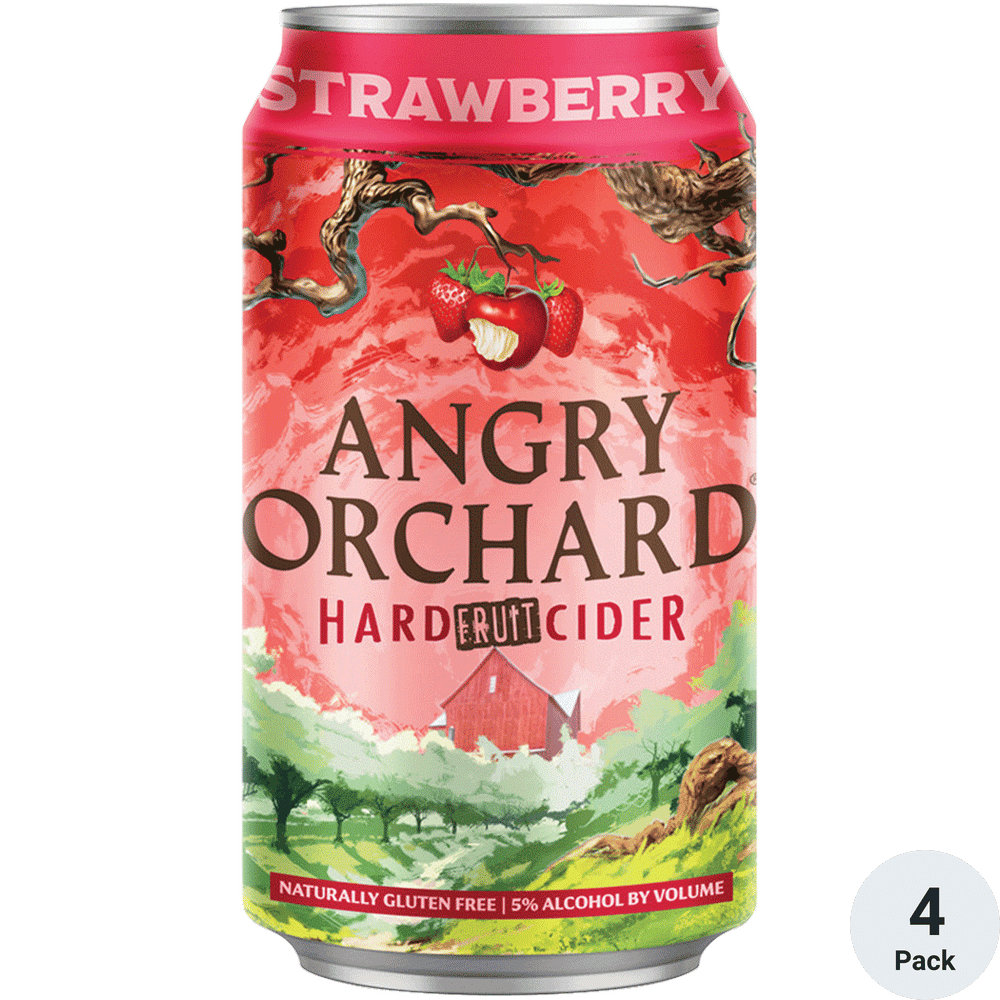Angry Orchard Strawberry Fruit Cider 4pk-16oz Cans
