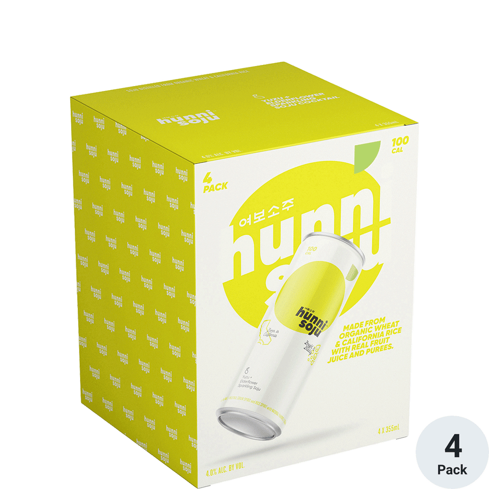 Hunni Yuzu+Elderflower Sparkling Soju Total Wine & More