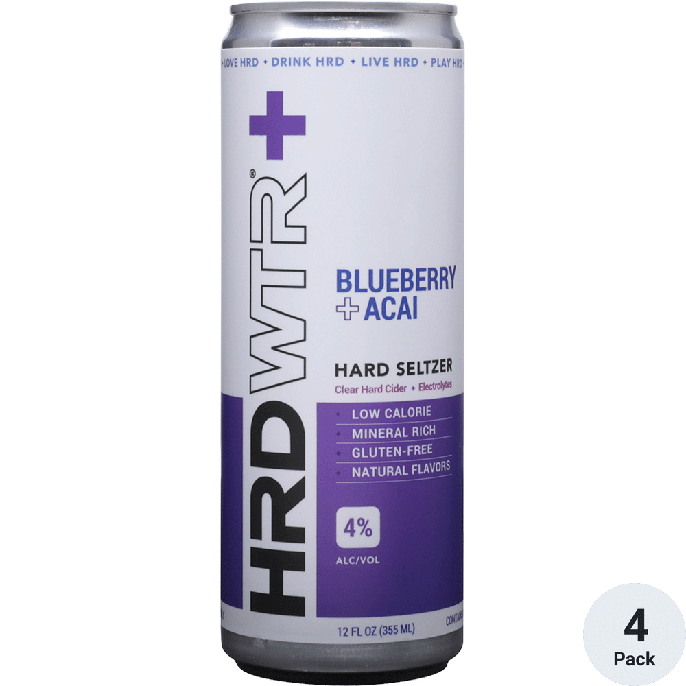 HRD WTR Blueberry Acai 4pk-12oz Cans