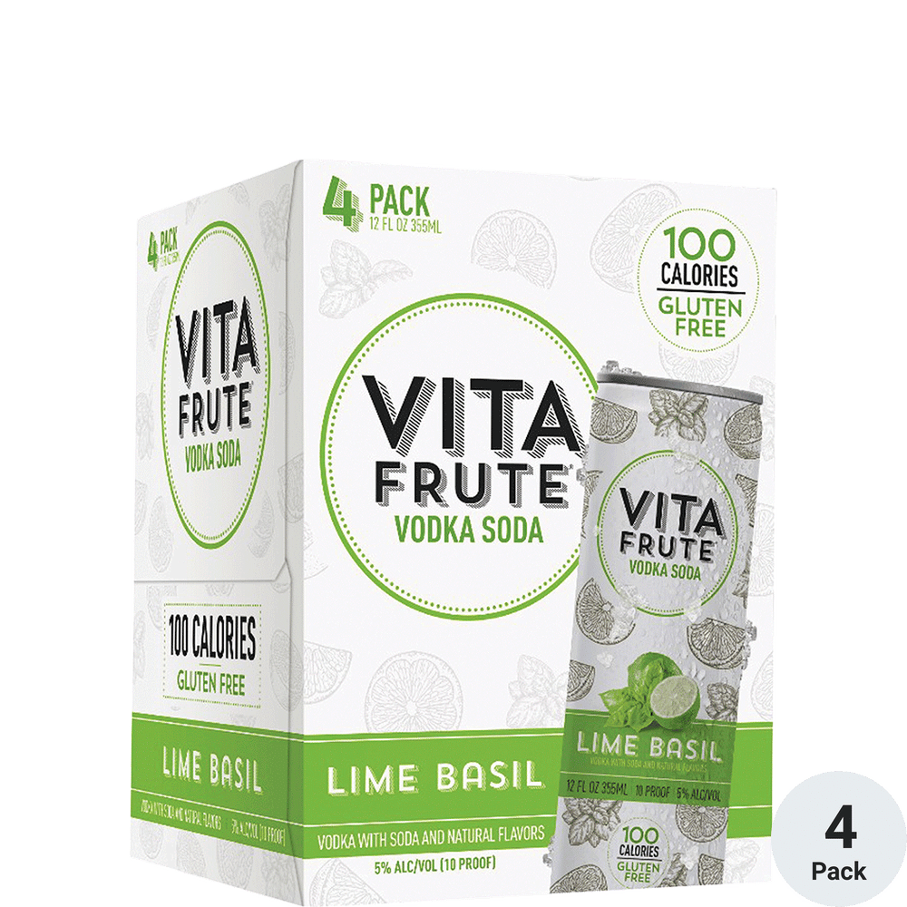 Vita Frute Lime Basil RTD 4pk-12oz Cans