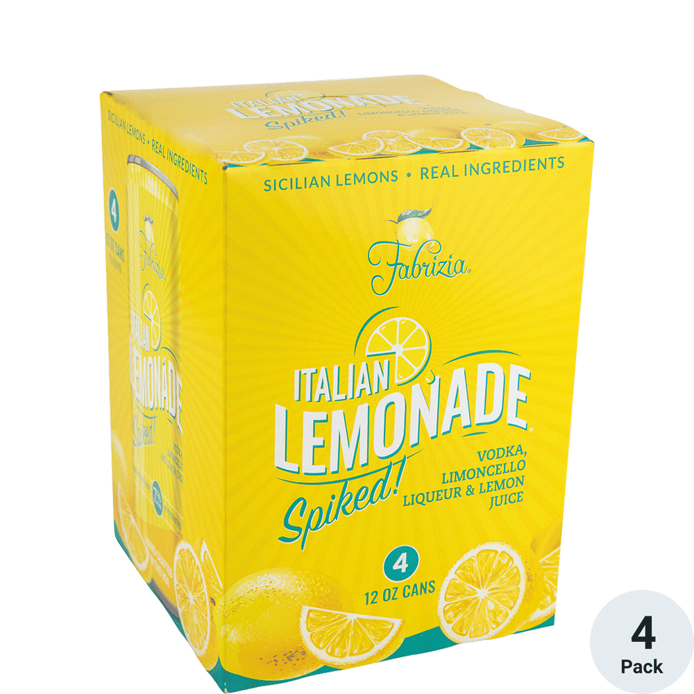 Fabrizia Vodka Soda Sicilian Lemon 4 Pack Cans / 4-355mL - Marketview Liquor