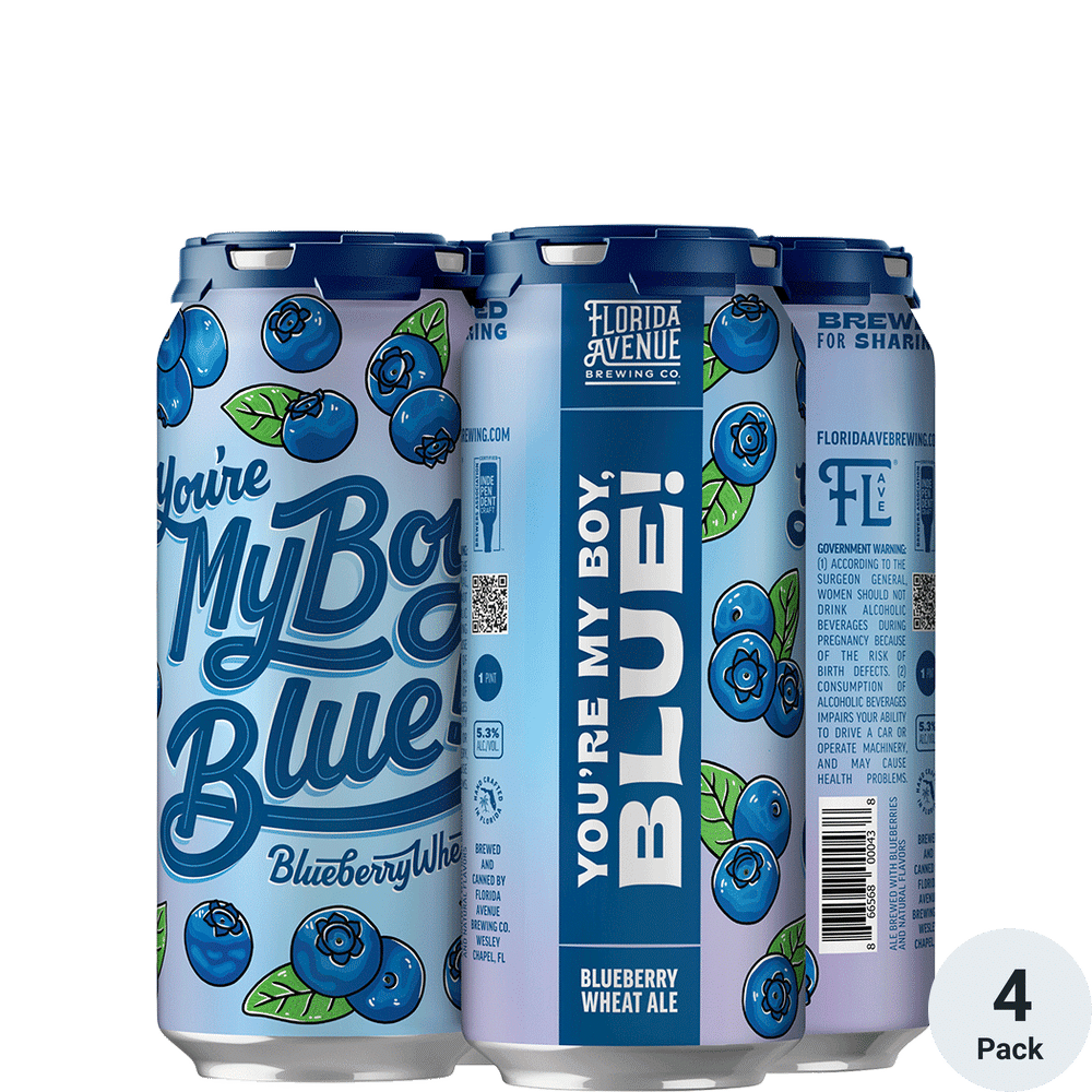 Florida Avenue You're My Boy Blue! Blueberry Wheat Ale 4pk-16oz Cans