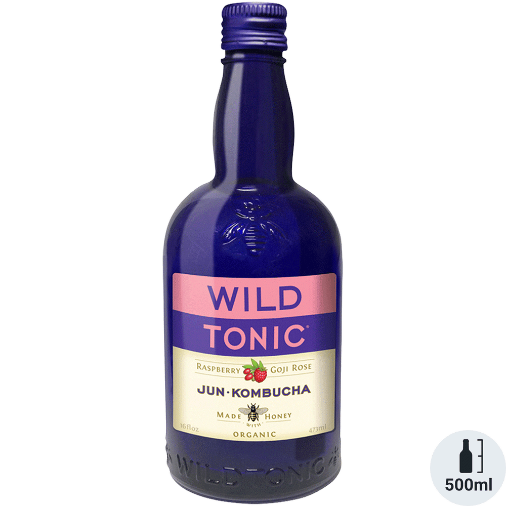 Wild Tonic Kombucha Raspberry Goji Rose