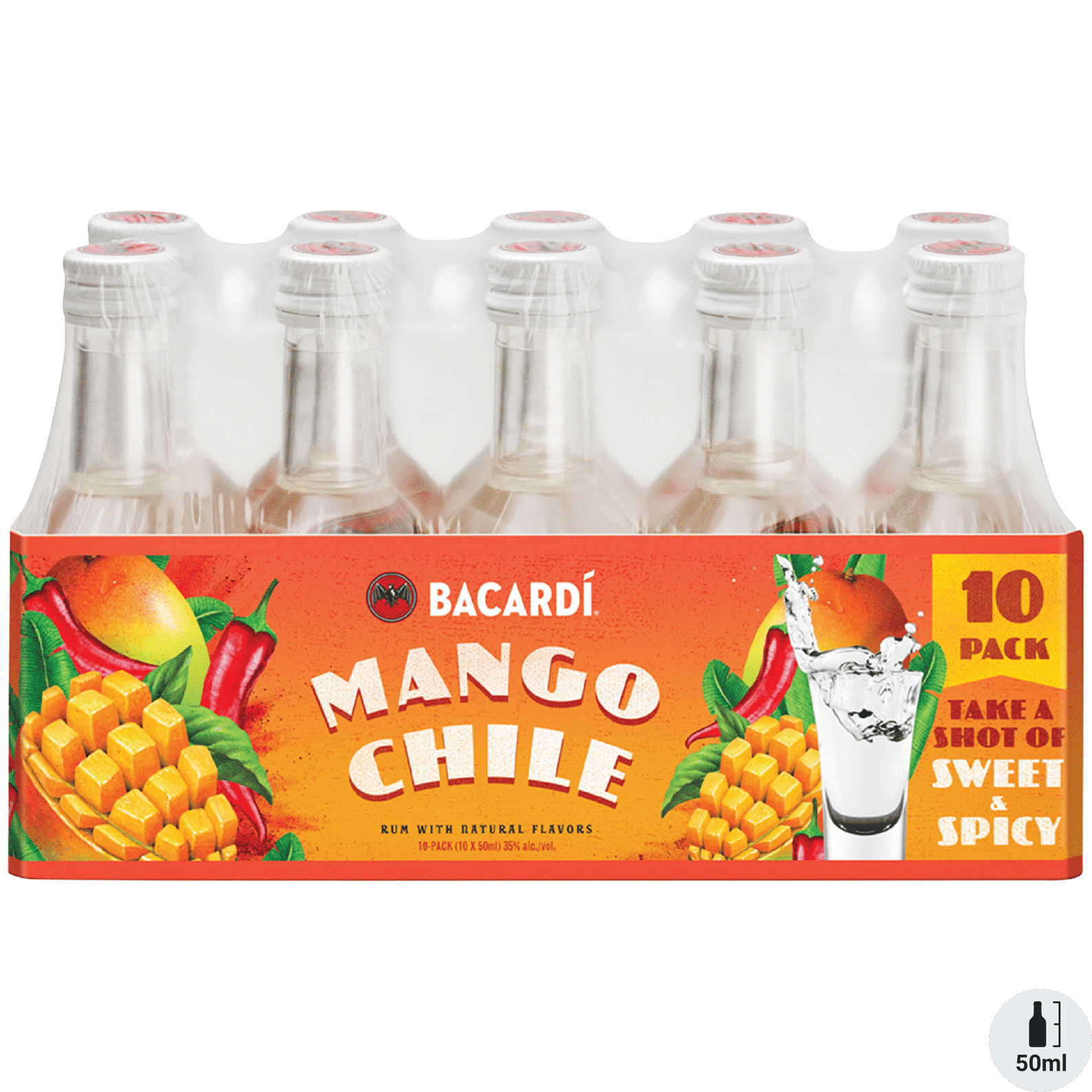 Bacardi Mango Chile Rum 50ml-10pk