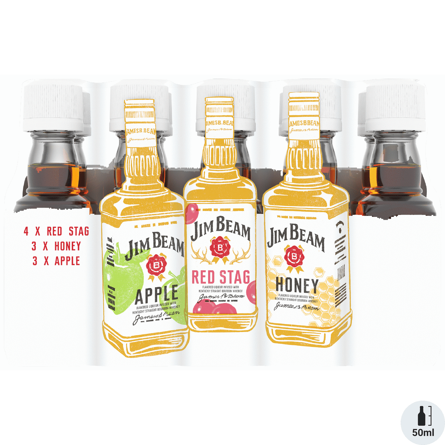 Jim Beam Red Stag & Honey & Apple Variety Pack