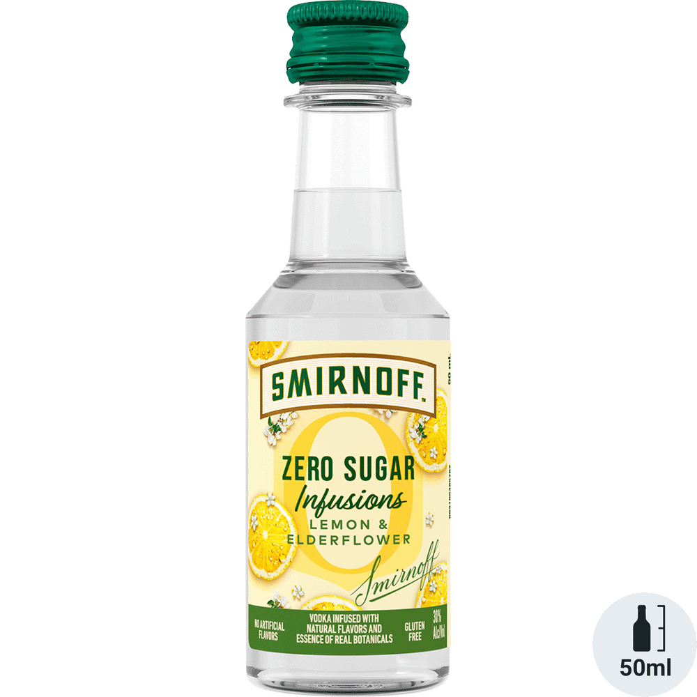 Smirnoff Zero Sugar Infusions Vodka Lemon & Elderflower Vodka 50ml