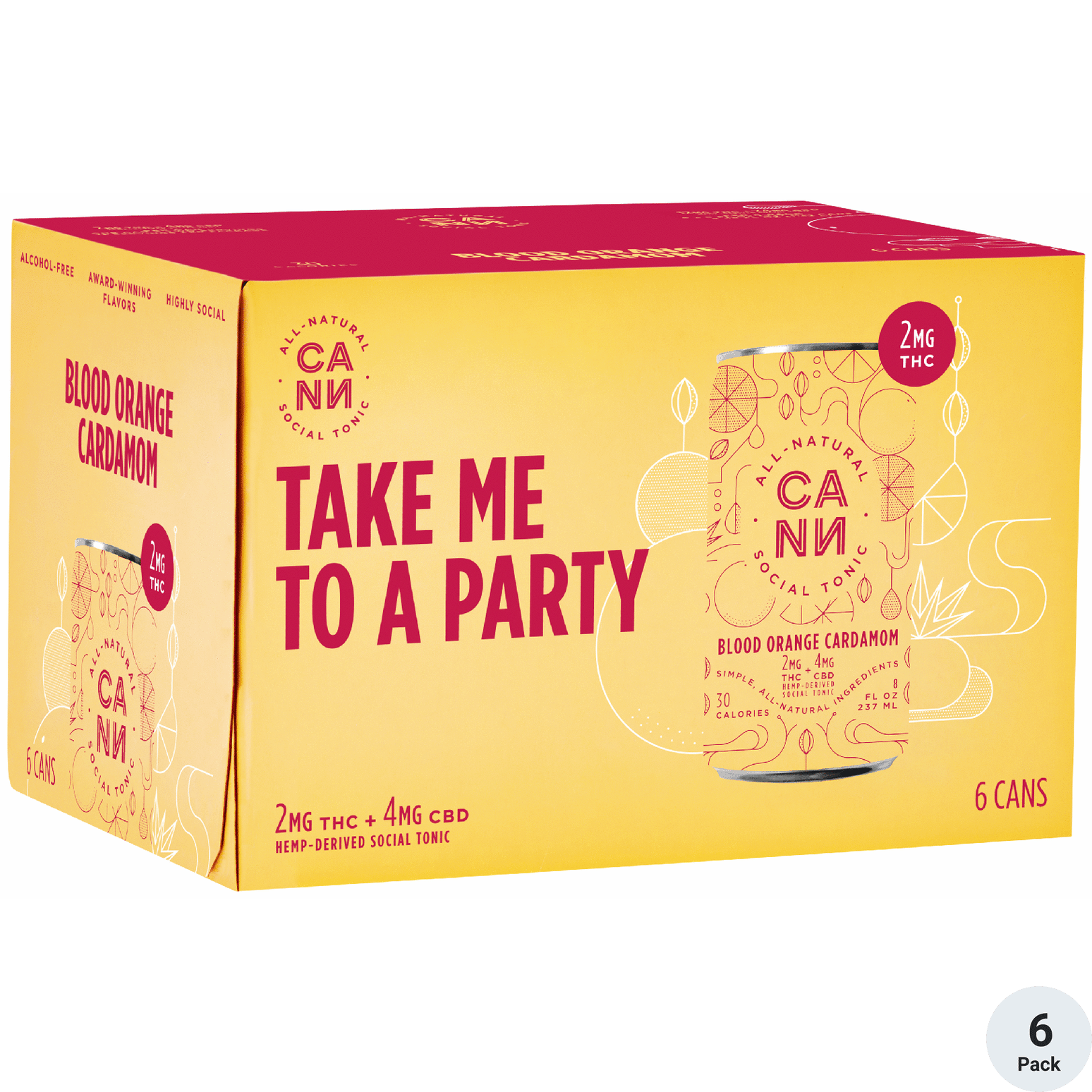 CANN THC 2mg Blood Orange Cardamom | Total Wine & More