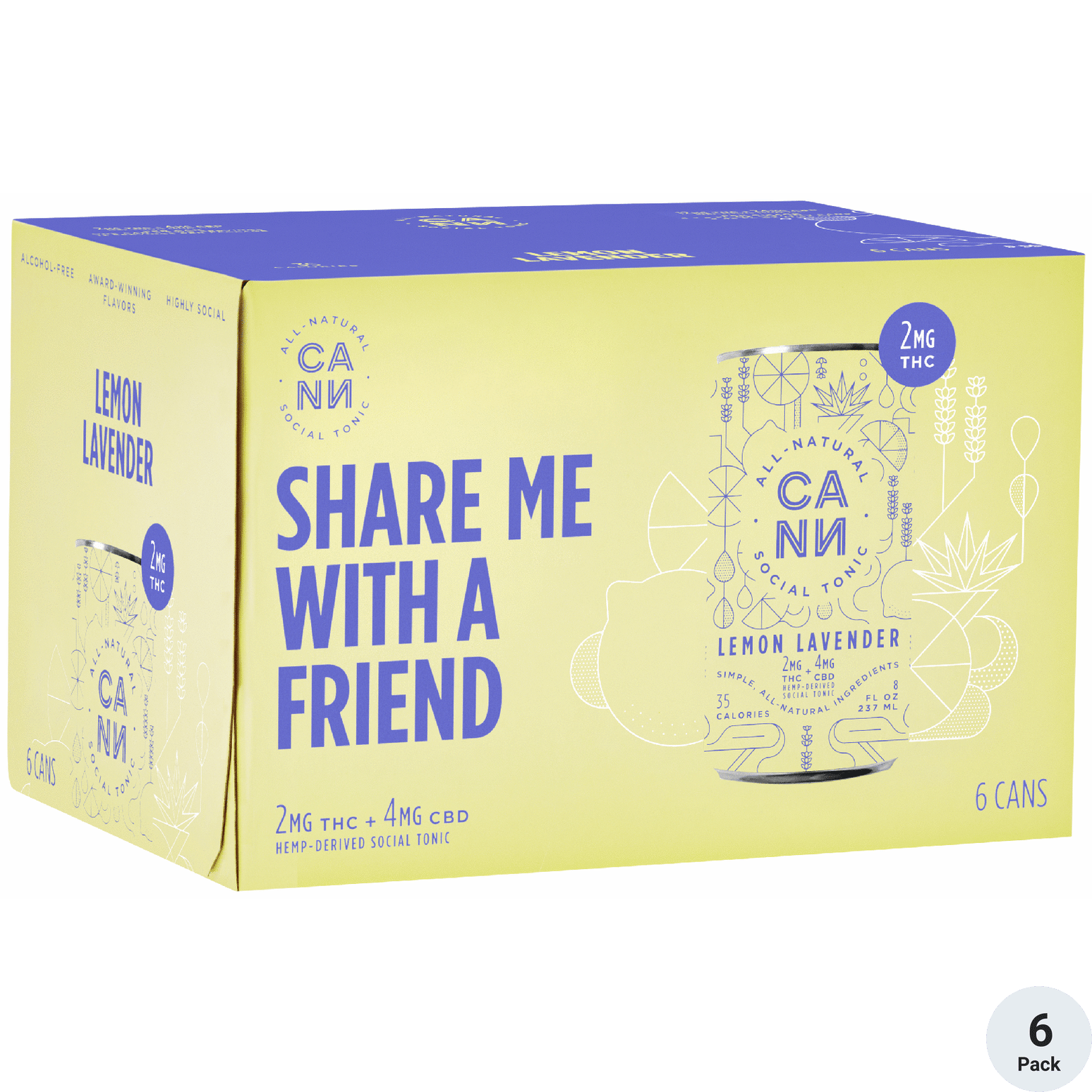 CANN THC 2mg Lemon Lavender | Total Wine & More