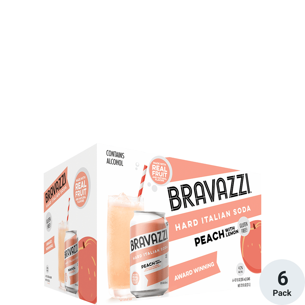 Bravazzi Hard Italian Soda Peach | Total Wine & More