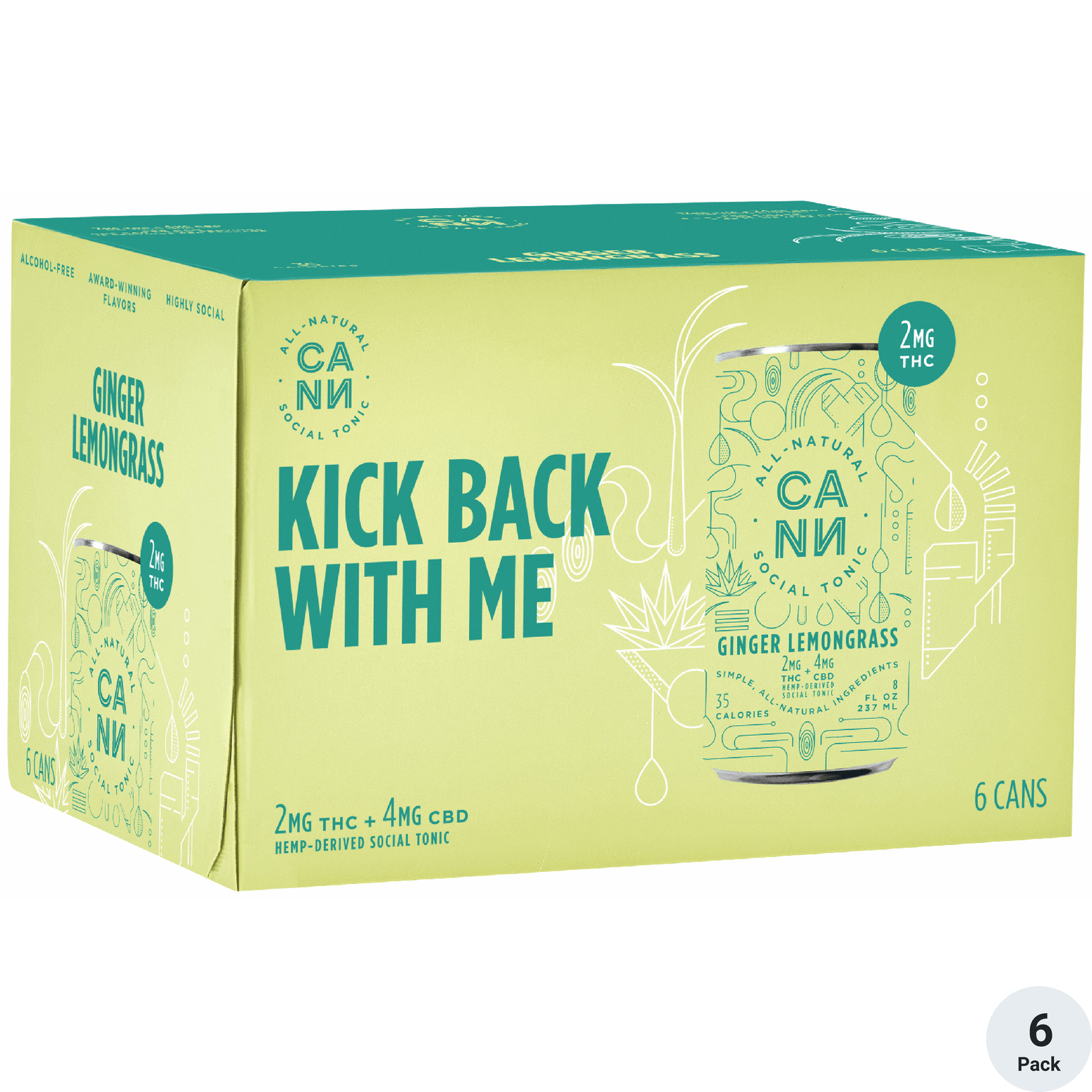 Cann THC 2mg Ginger Lemongrass | Total Wine & More