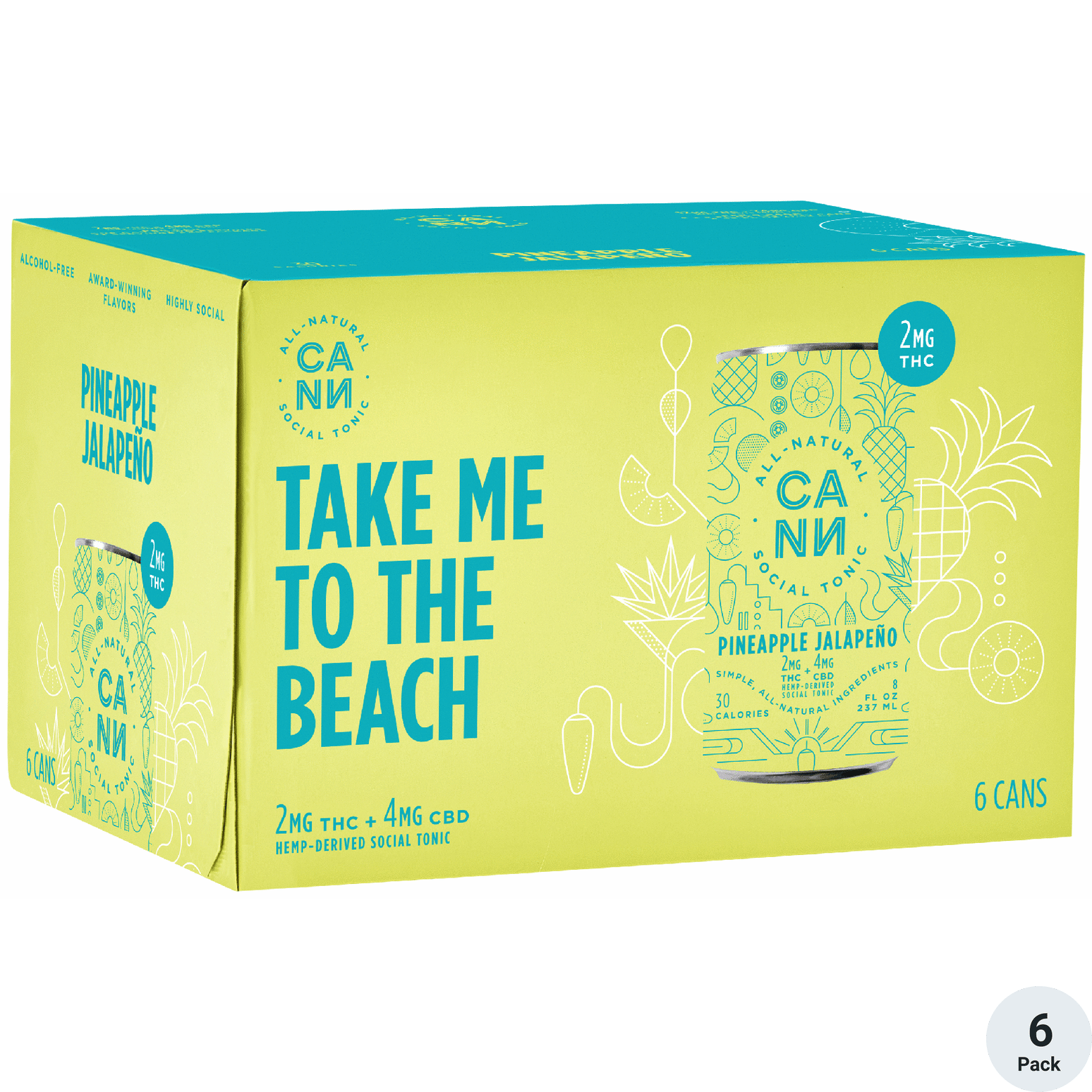 Cann THC 2mg Pineapple Jalapeno | Total Wine & More