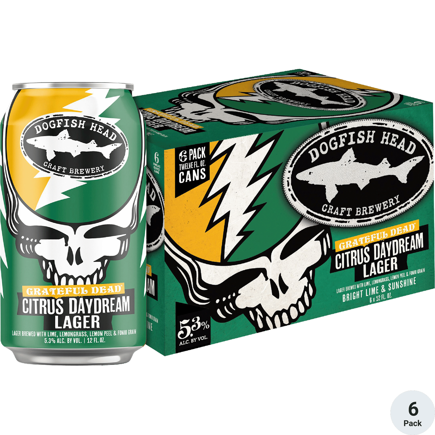 Dogfish Head x Grateful Dead Citrus Daydream Lager Beer