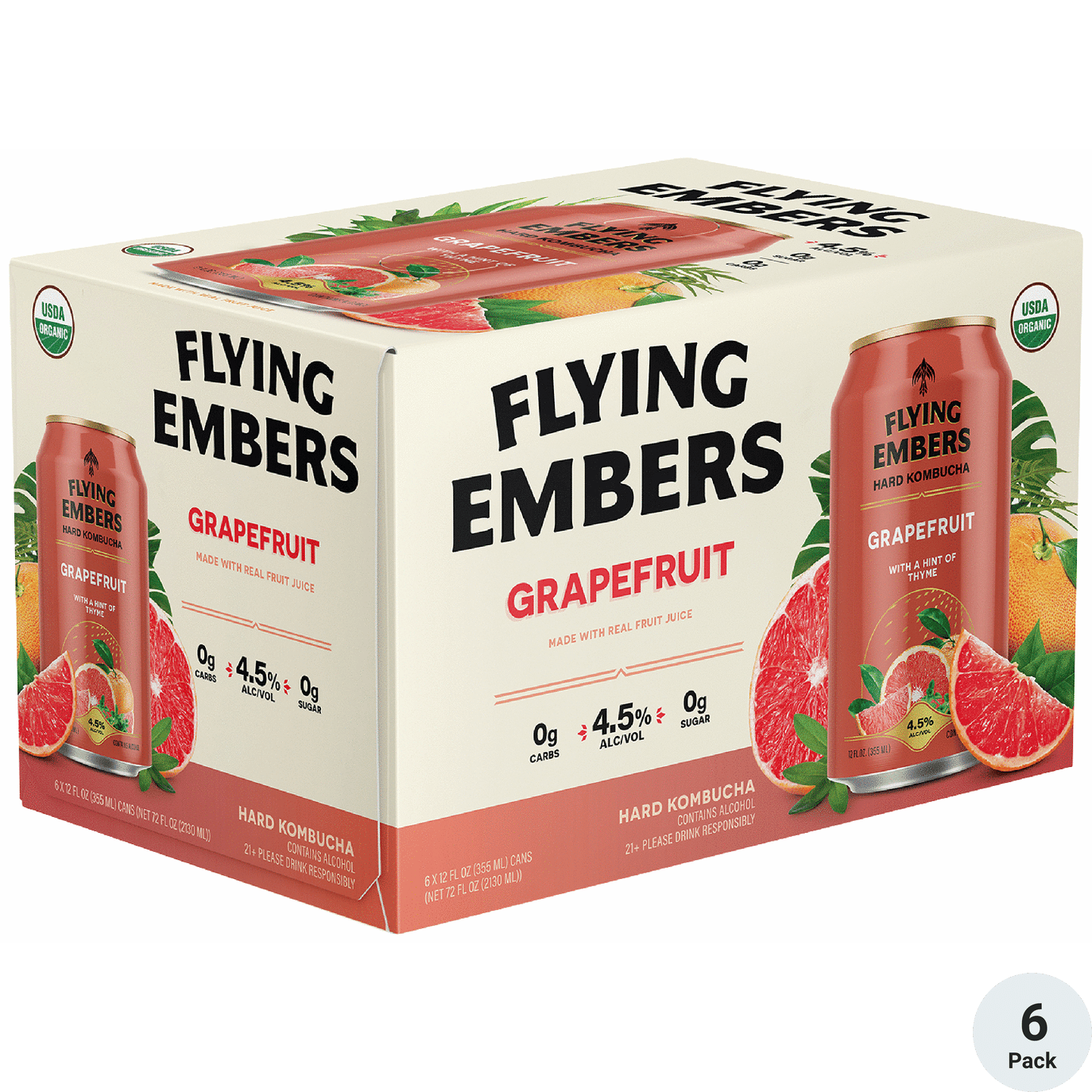 Flying Embers Grapefruit Hard Kombucha