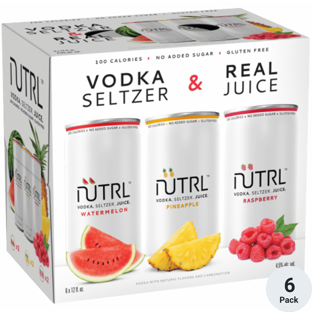 Nutrl Vodka Hard Seltzer Real Fruit Juice Variety Pack Total Wine More