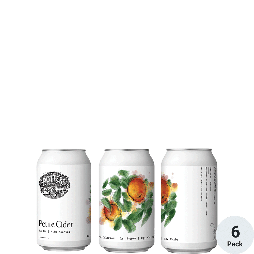 Potter's Petite Cider 6pk-12oz Cans