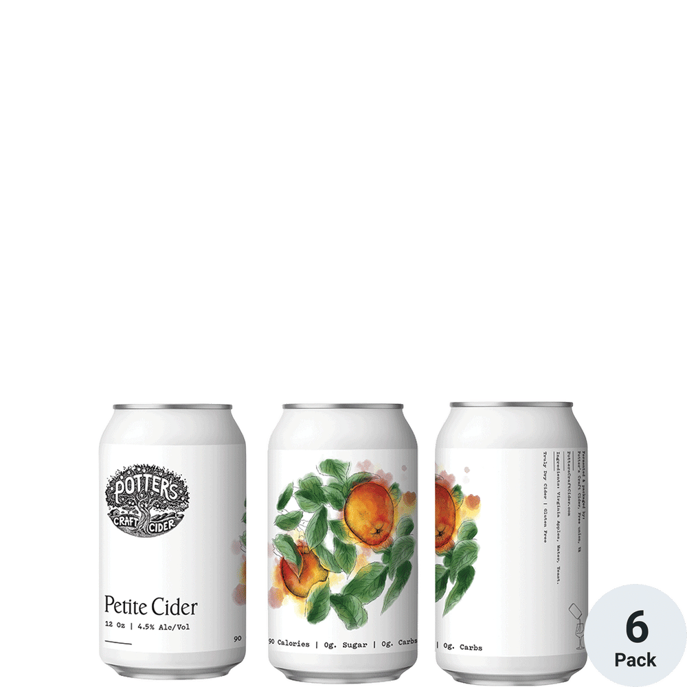 Potter's Petite Cider 6pk-12oz Cans