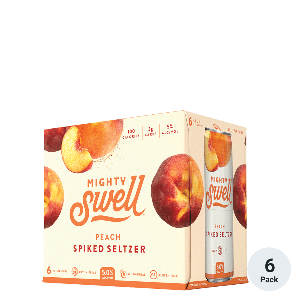 Mighty Swell Peach 6pk-12oz Cans