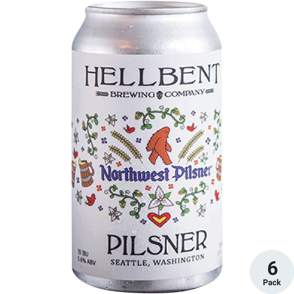 Hellbent Northwest Pilsner 6pk-12oz Cans