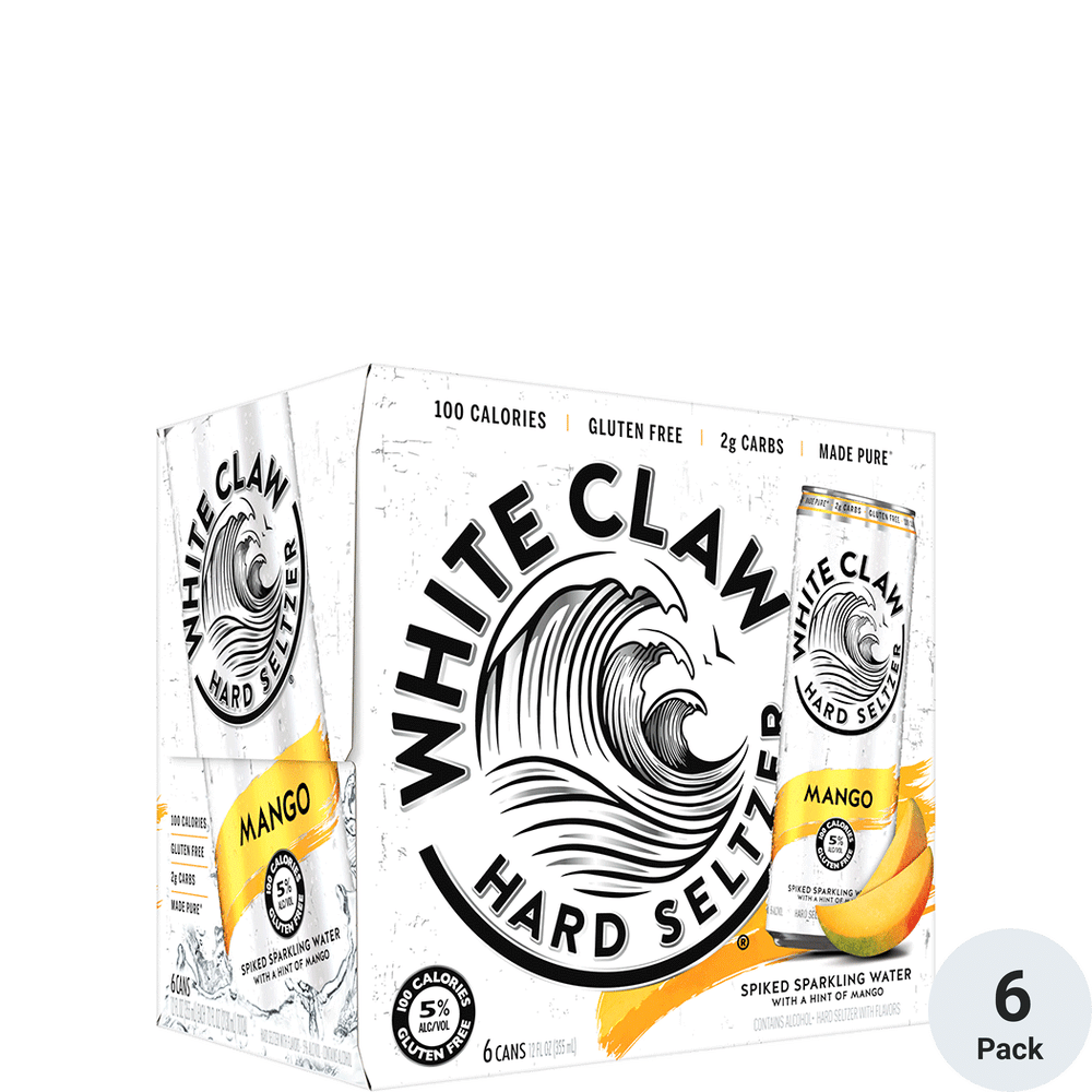 White Claw Hard Seltzer Mango 6pk-12oz Cans