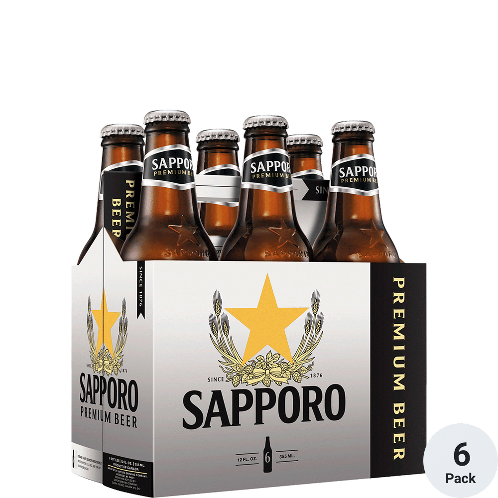 Sapporo Premium Beer 6pk-12oz Btls