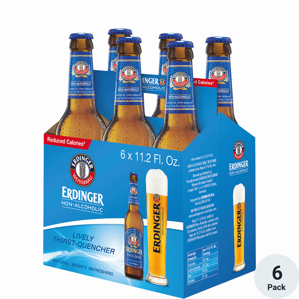 Erdinger Weissbier Non-Alcoholic Beer 6pk-11oz Btls