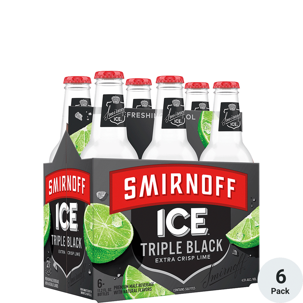Smirnoff Ice Triple Black 6pk-11oz Btls
