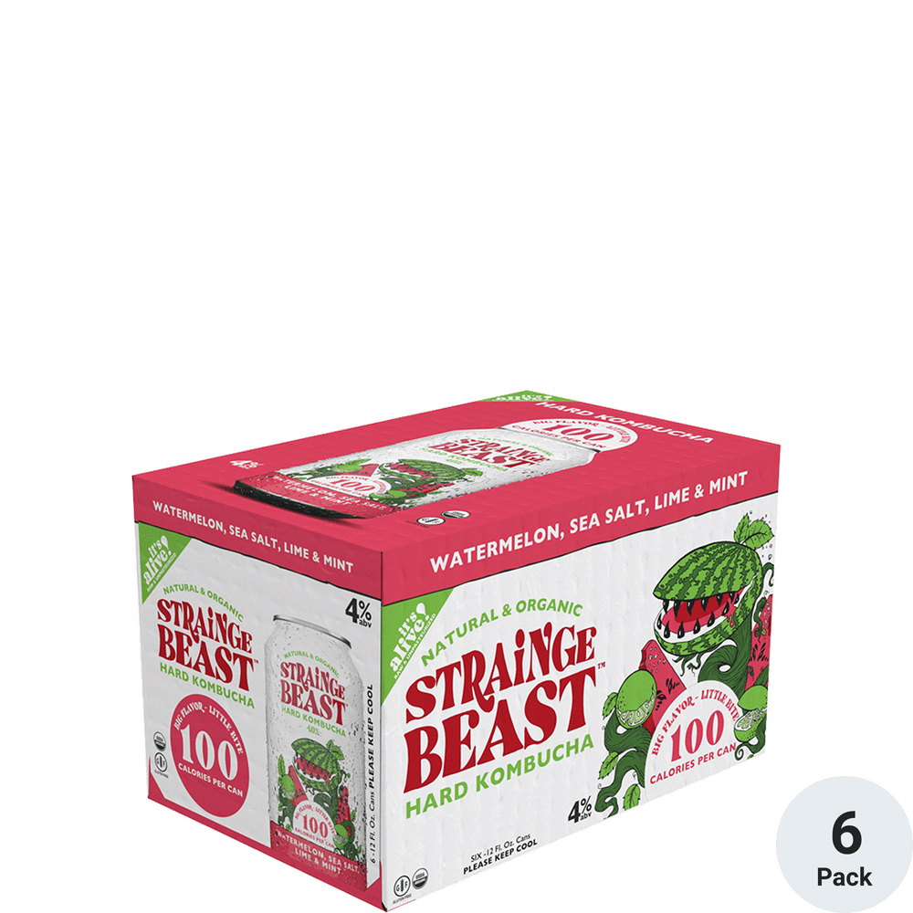 Strainge Beast Watermelon Sea Salt Lime & Mint Hard Kombucha Total