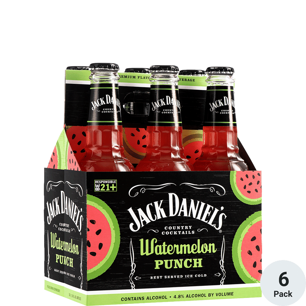 Jack Daniels Watermelon Punch 6pk-10oz Btls