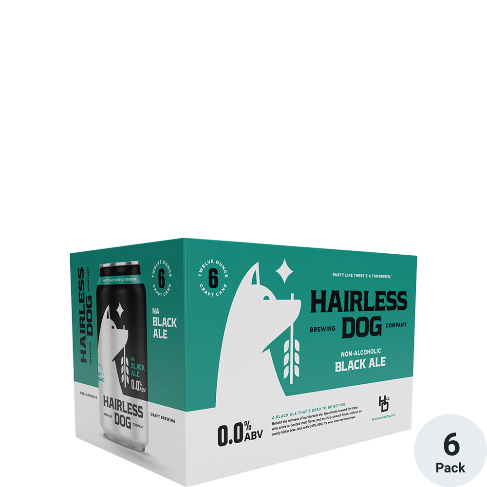Hairless Dog 0.0 Non-Alcoholic Black Ale 6pk-12oz Cans