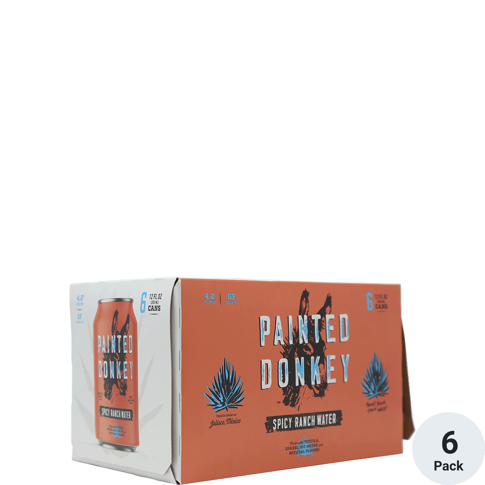 Painted Donkey Spicy Ranch Water 6pk-12oz Cans