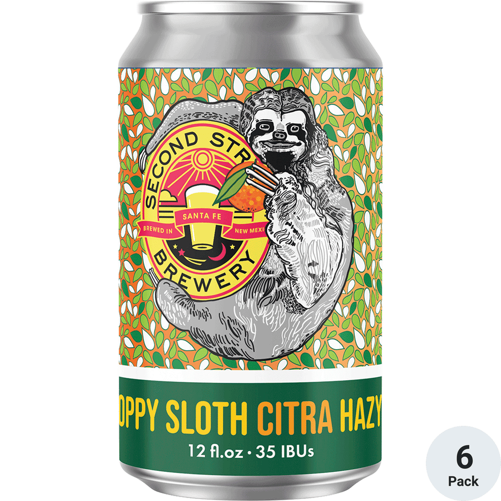 Second Street Sloppy Sloth Hazy IPA 6pk-12oz Cans