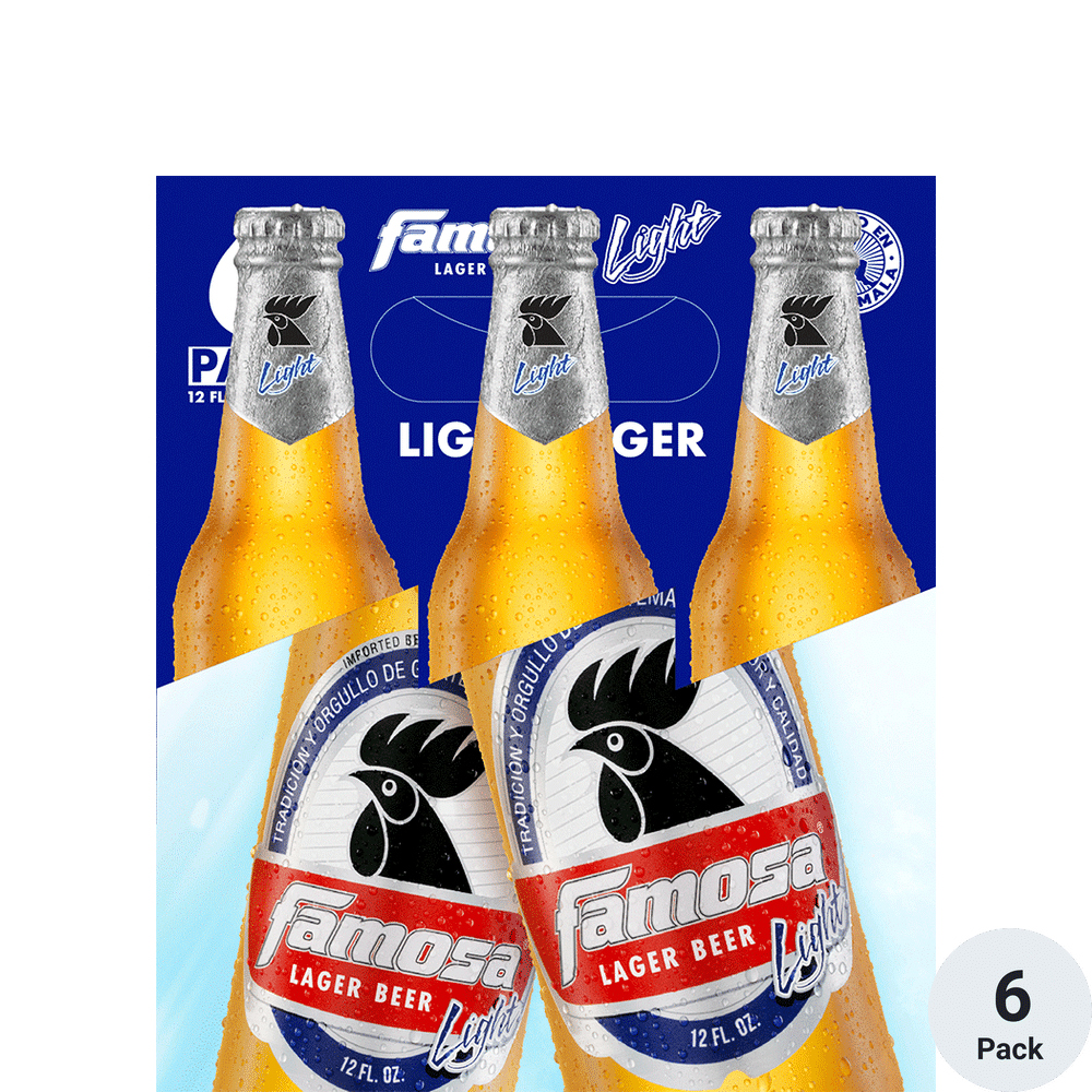 Famosa Lager Beer Light 6pk-12oz Btls