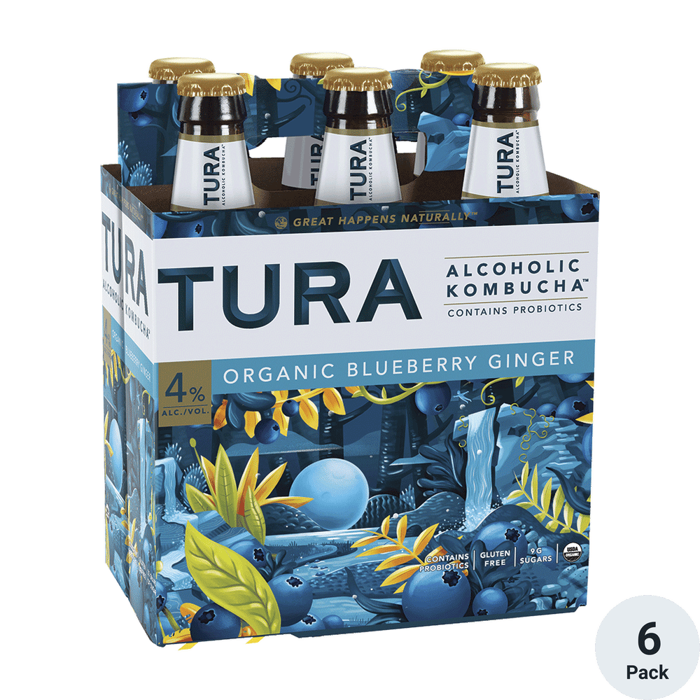 TURA Blueberry Ginger Kombucha Total Wine & More