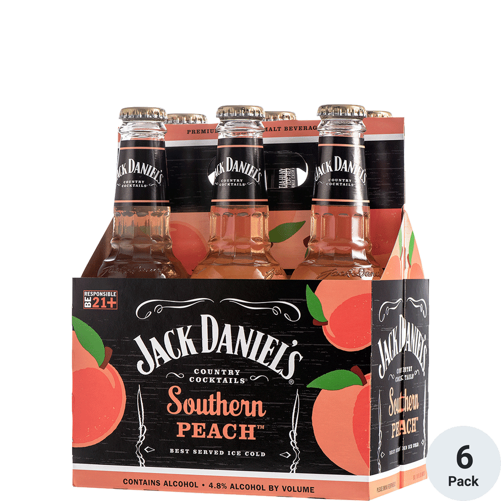 Jack Daniels Southern Peach Hard Beverage 6pk-10oz Btls