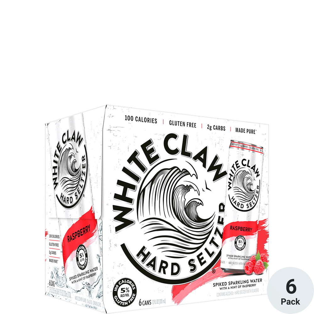 White Claw Hard Seltzer Raspberry 6pk-12oz Cans