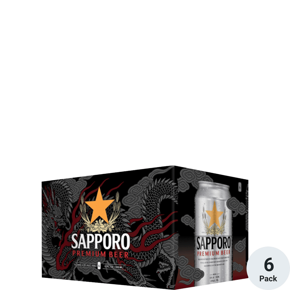 Sapporo Premium Beer 6pk-12oz Cans