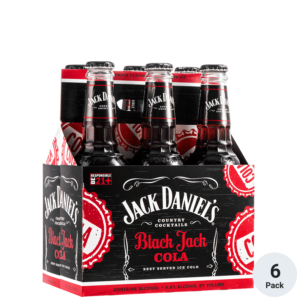 Jack Daniels Black Jack Cola Hard Beverage 6pk-10oz Btls