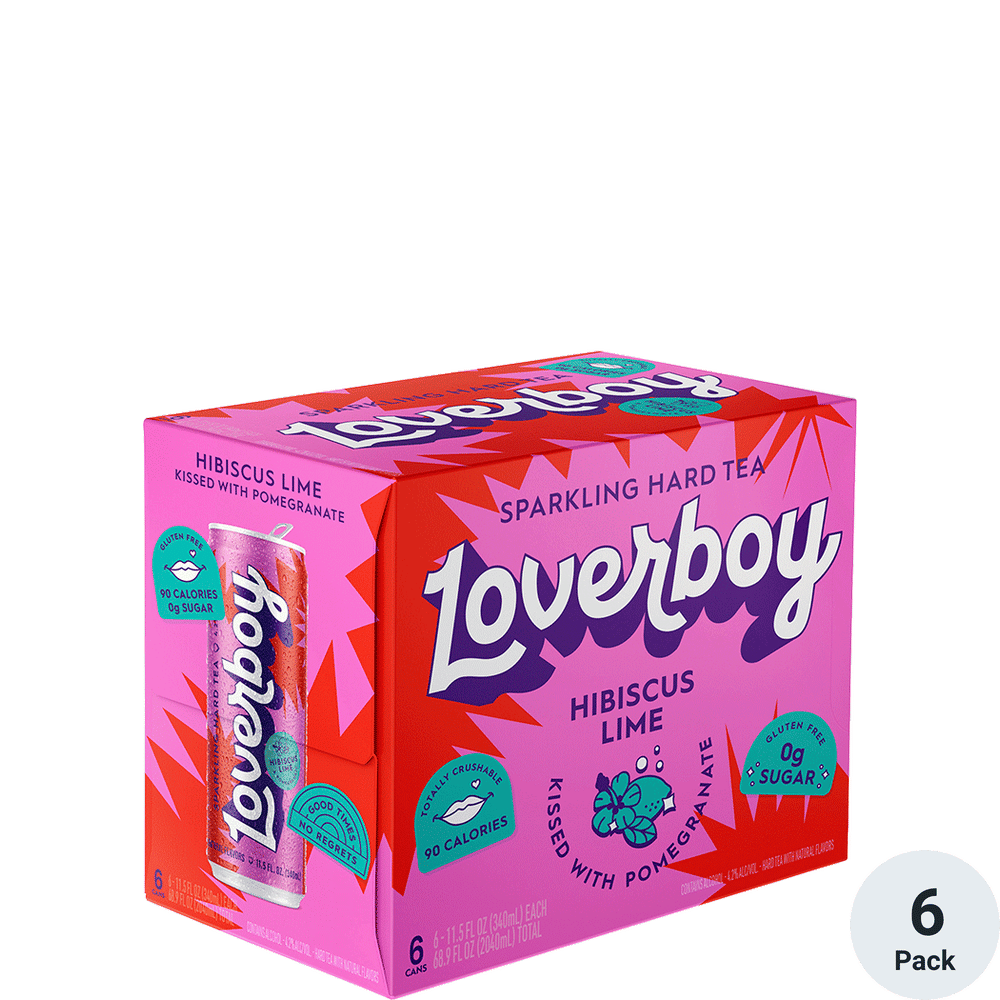 LoverBoy Hibiscus Pom Hard Tea 6pk-11oz Cans