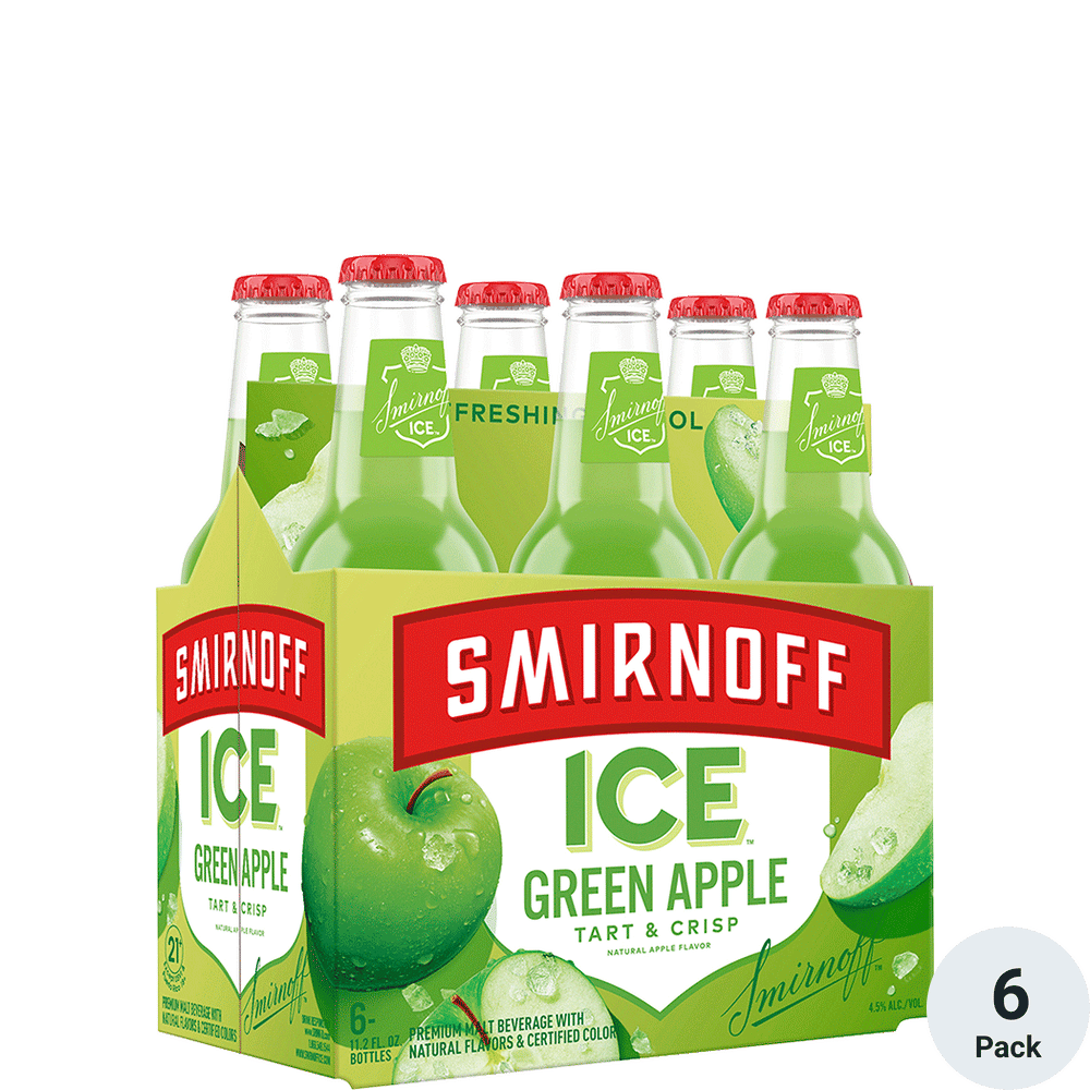 Smirnoff Ice Green Apple 6pk-11oz Btls