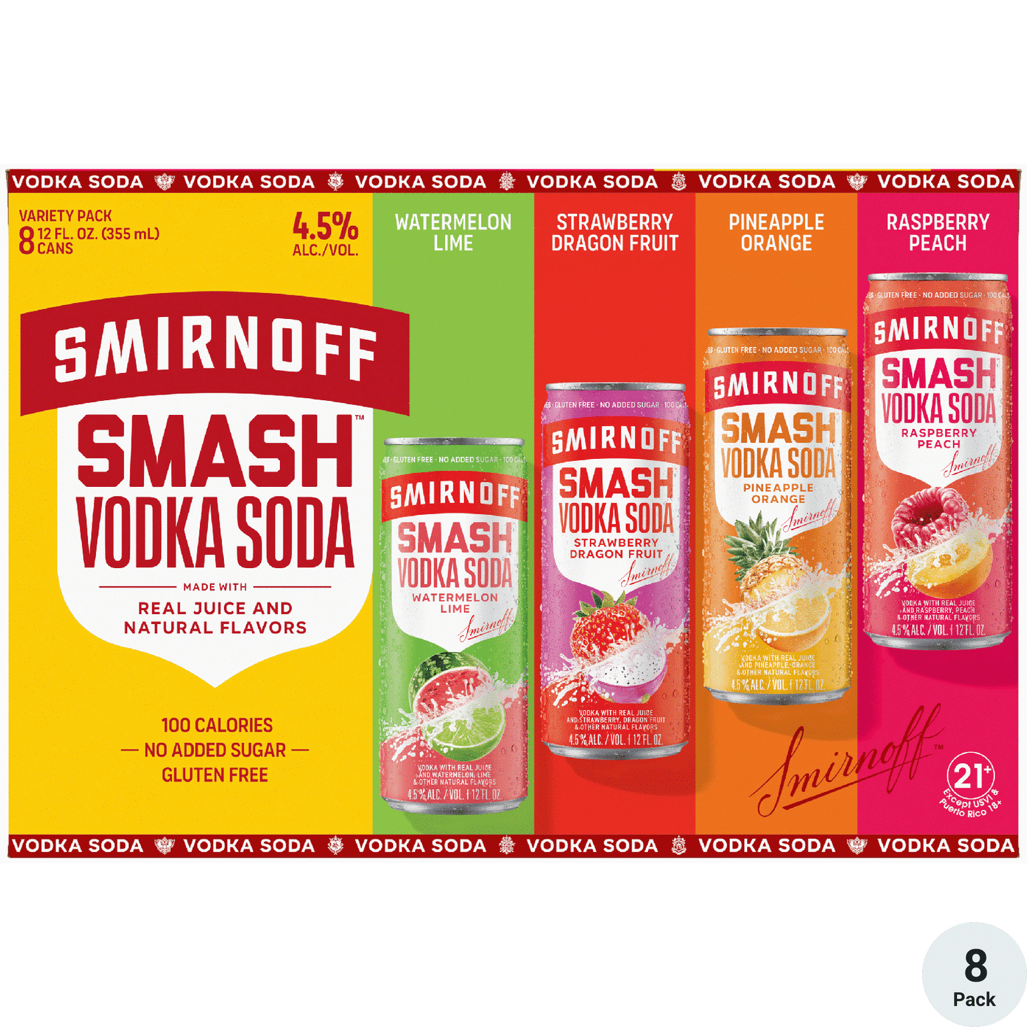 Smirnoff SMASH Vodka Soda Variety Pack