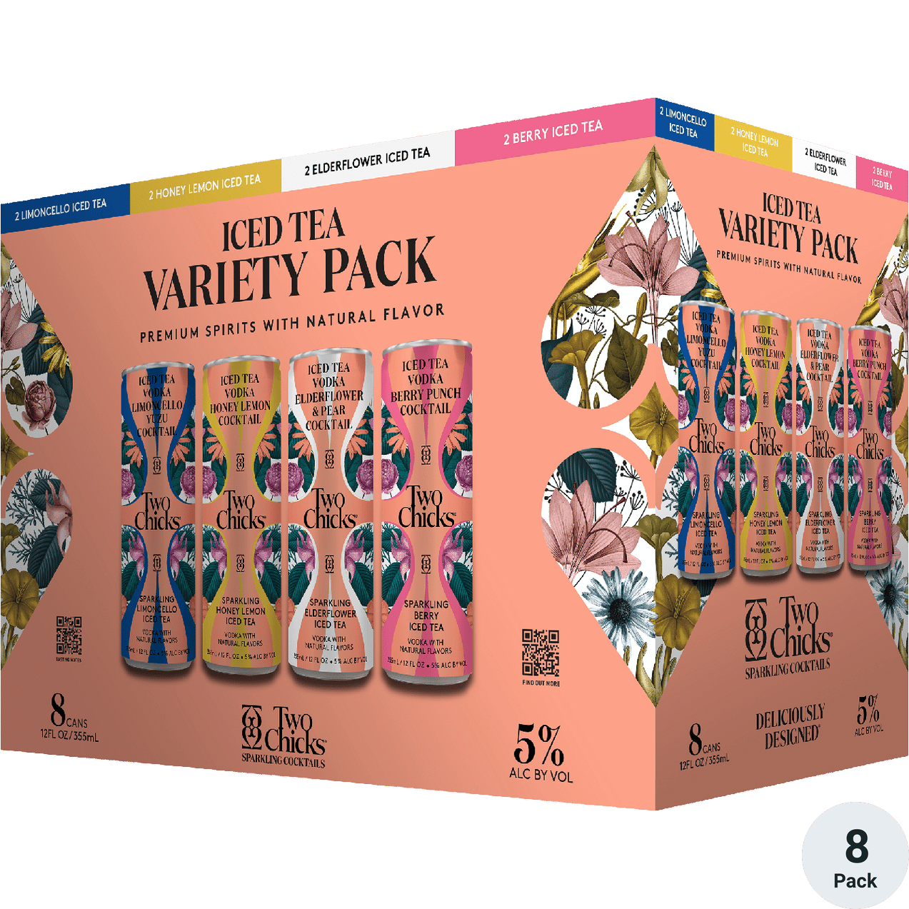 Two Chicks Sparkling Iced Tea Variety Pack
