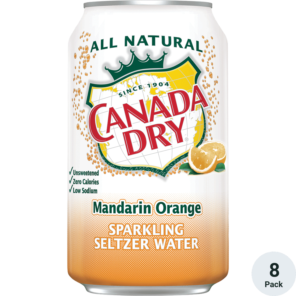 Canada Dry Sparkling Mandarin Oran 8pk-12oz Cans